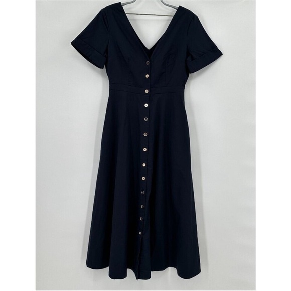 Tuckernuck Navy Blue Kate Maxi Dress sz S Women's Button Front Fit & Flare NEW* - Picture 8 of 8
